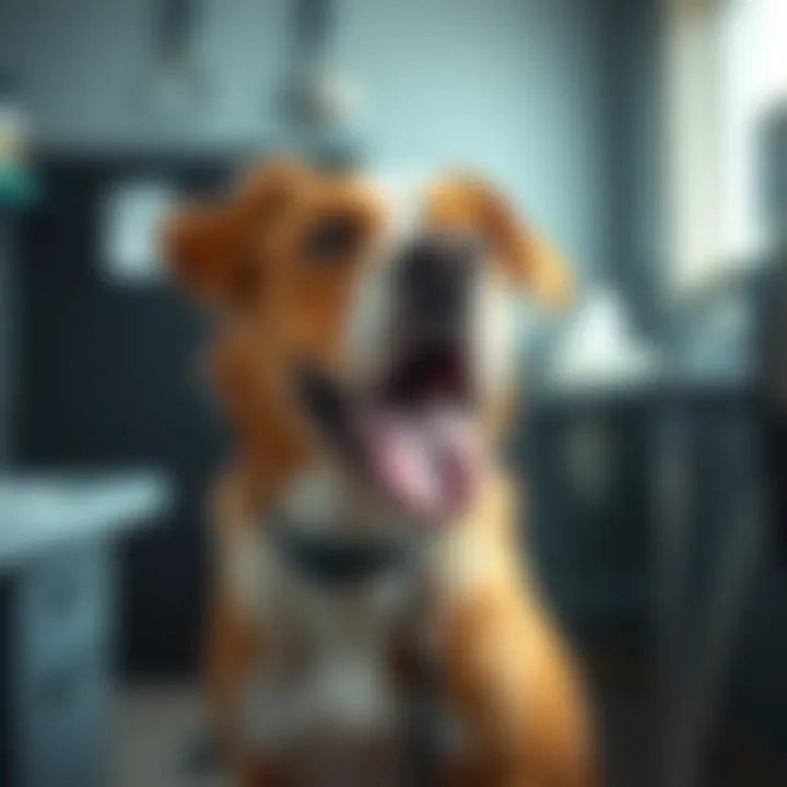 When to Seek Veterinary Assistance for Your Dog Dog in a veterinary clinic for chocolate poisoning