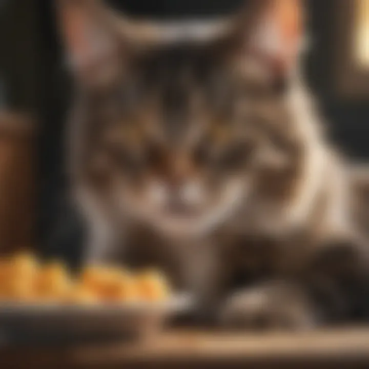 Veterinary consultation with a cat owner about dietary needs