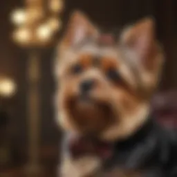 Elegant Yorkshire Terrier in a Regal Pose