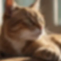 Zen Cat Relaxing in Sunlight